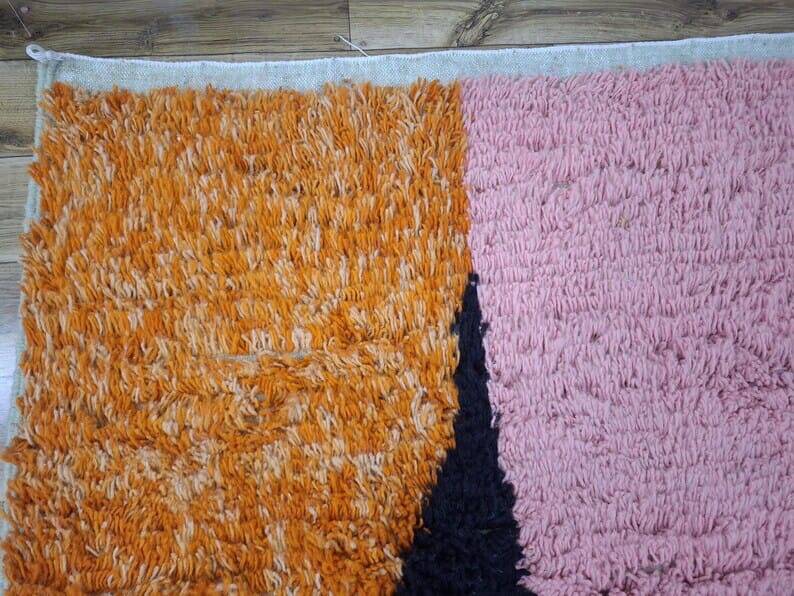 Tapis en laine pure artisanale traditionnelle taille 100 x 200 cm