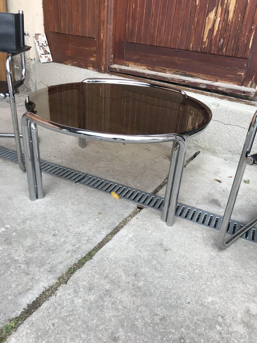 Mid-Century Chrome Tubular Coffee Table, 1960s