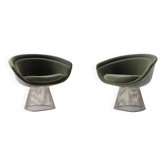 Set of 2 Platner lounge chairs by Warren Platner for Knoll