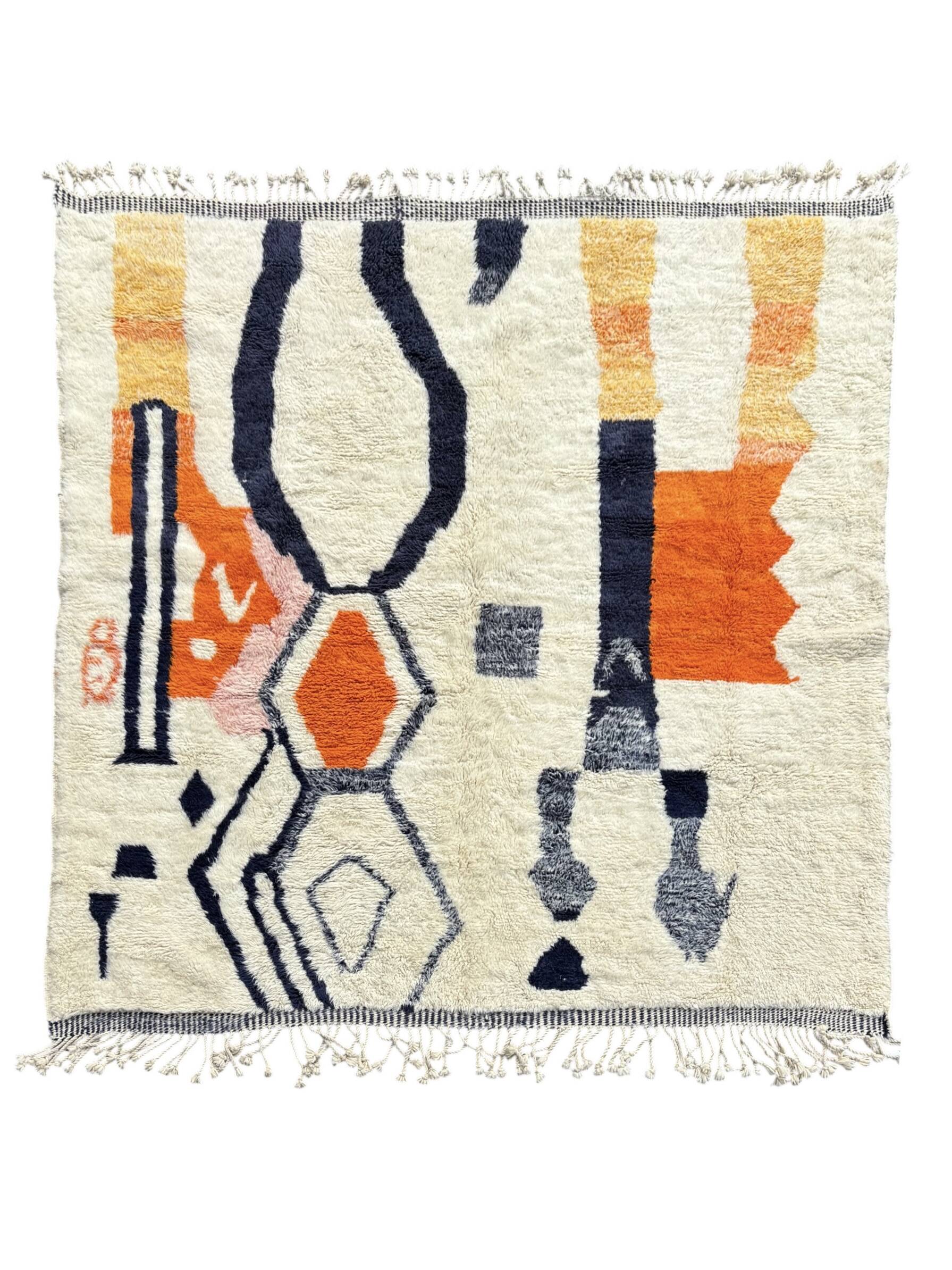 Beni M'rirt Berber rug 250 × 250 cm – Natural wool – Handmade in Morocco