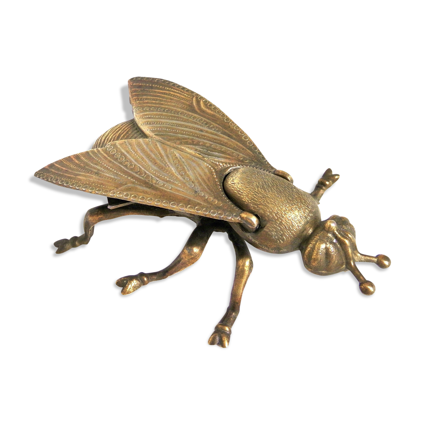 Fly ashtray brass 70s