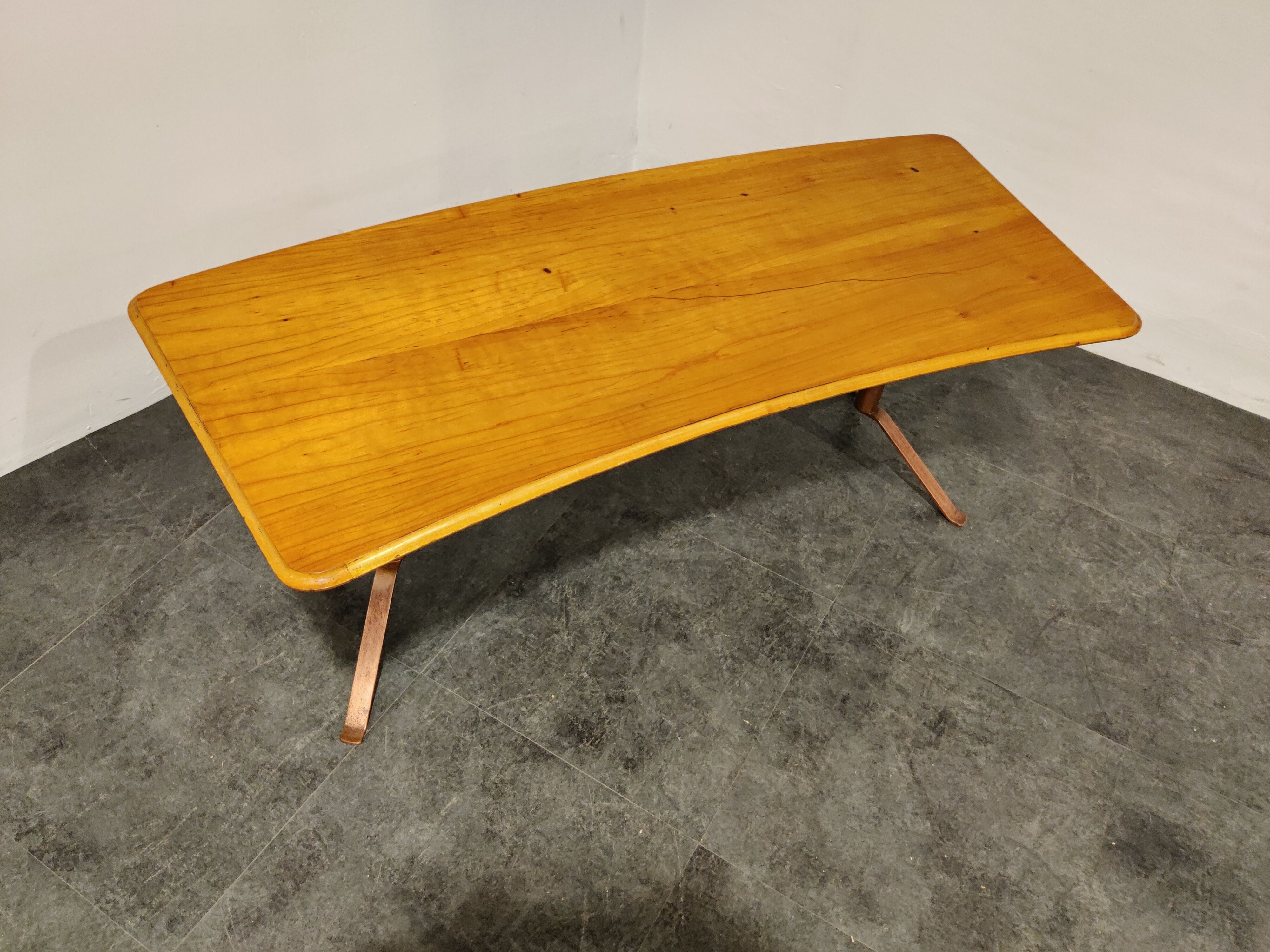 Mid century curved coffee table, 1960s