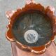 Flamed ceramic planter – in the style of Massier