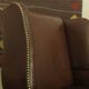 Vintage wingback lounge chair in brown leather, 1970s