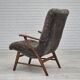60s, Danish design, refurbished armchair, genuine sheepskin "Wellington".