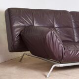 Vintage leather canapé Smala for Cinna, designer Pascal Mourgue, 2000