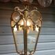 Bronze lantern of Louis XVI style working order - engraved glasses