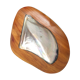 Teak and mother-of-pearl trinket bowl