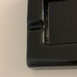 Black glass ashtray