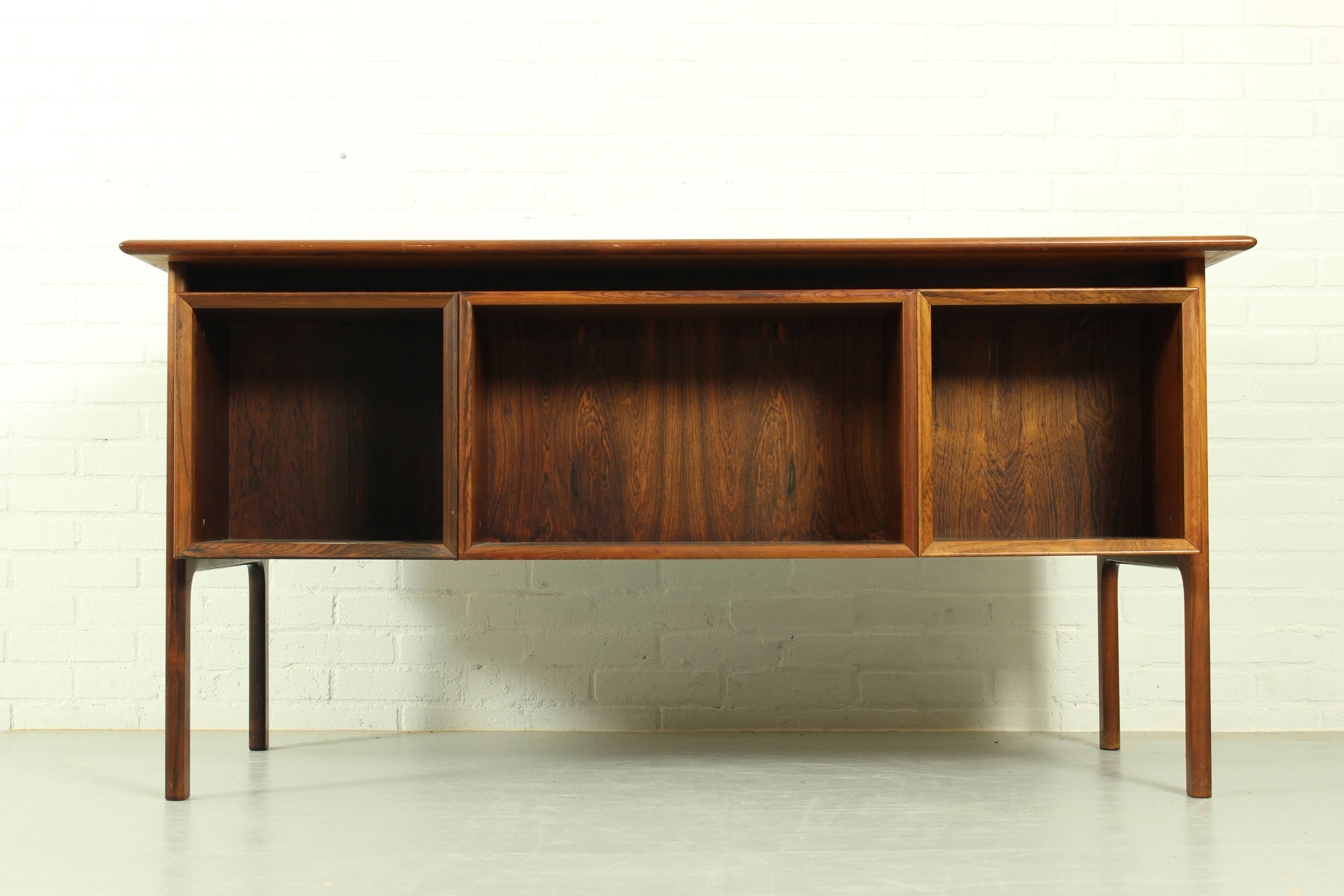 Danish Mid Century Desk in Rosewood by Erik Brouer, 1960s Denmark