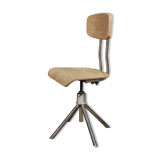 Wooden metal adjustable desk chair 1950