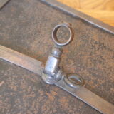 Art deco mirror brass patina 26x26cm