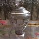 Art Deco vase in glass and silver metal
