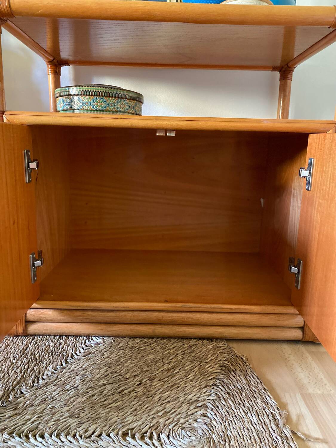 Vintage rattan and cane sideboard