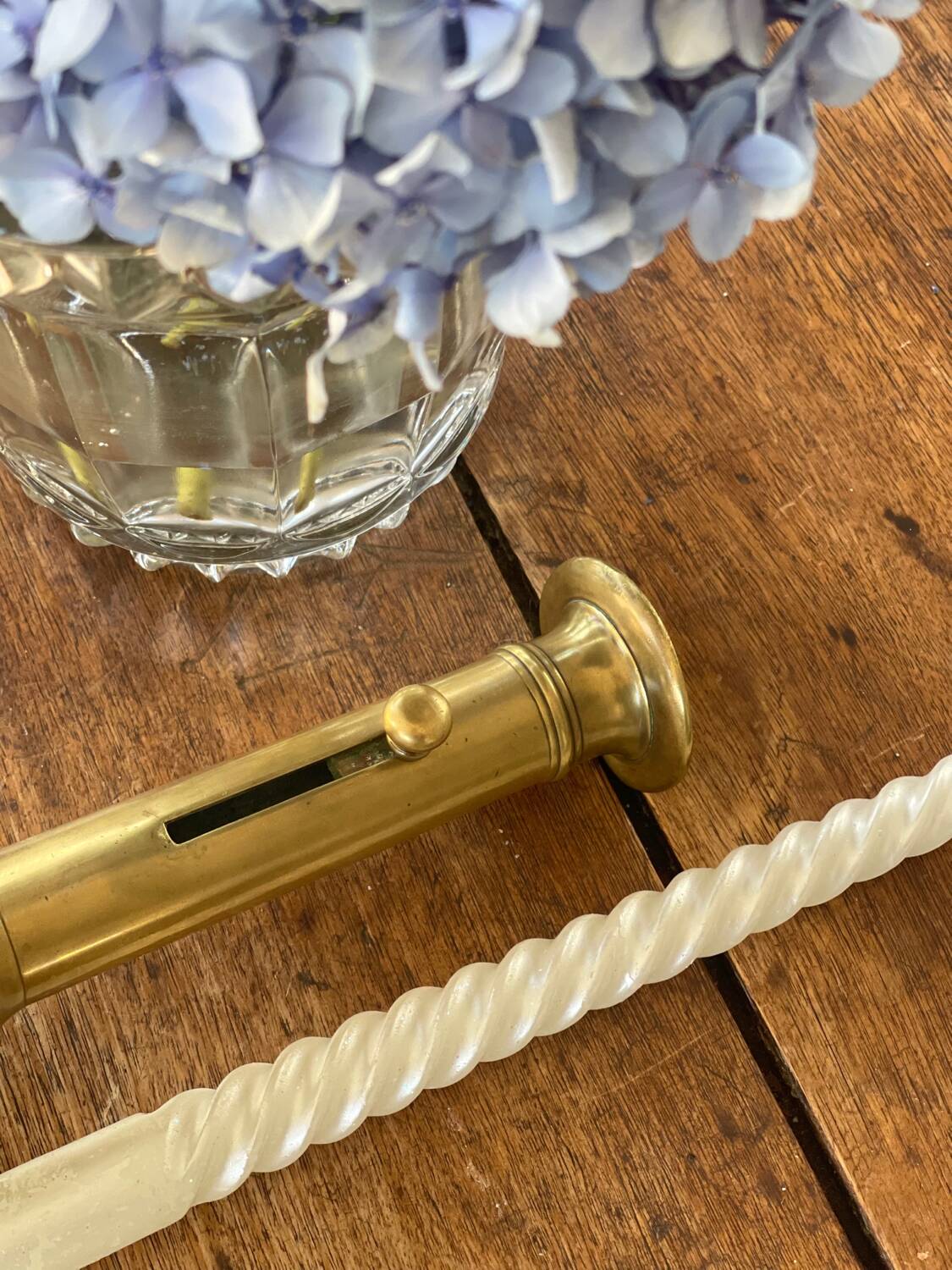 Solid brass candle holder
