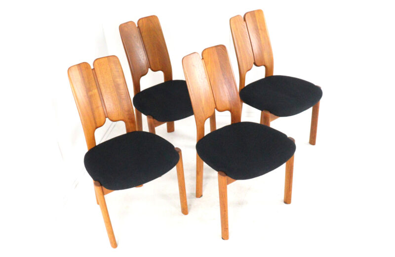 Set of 4 Danish Dining Chairs 'Ronum' - mid century modern in teak