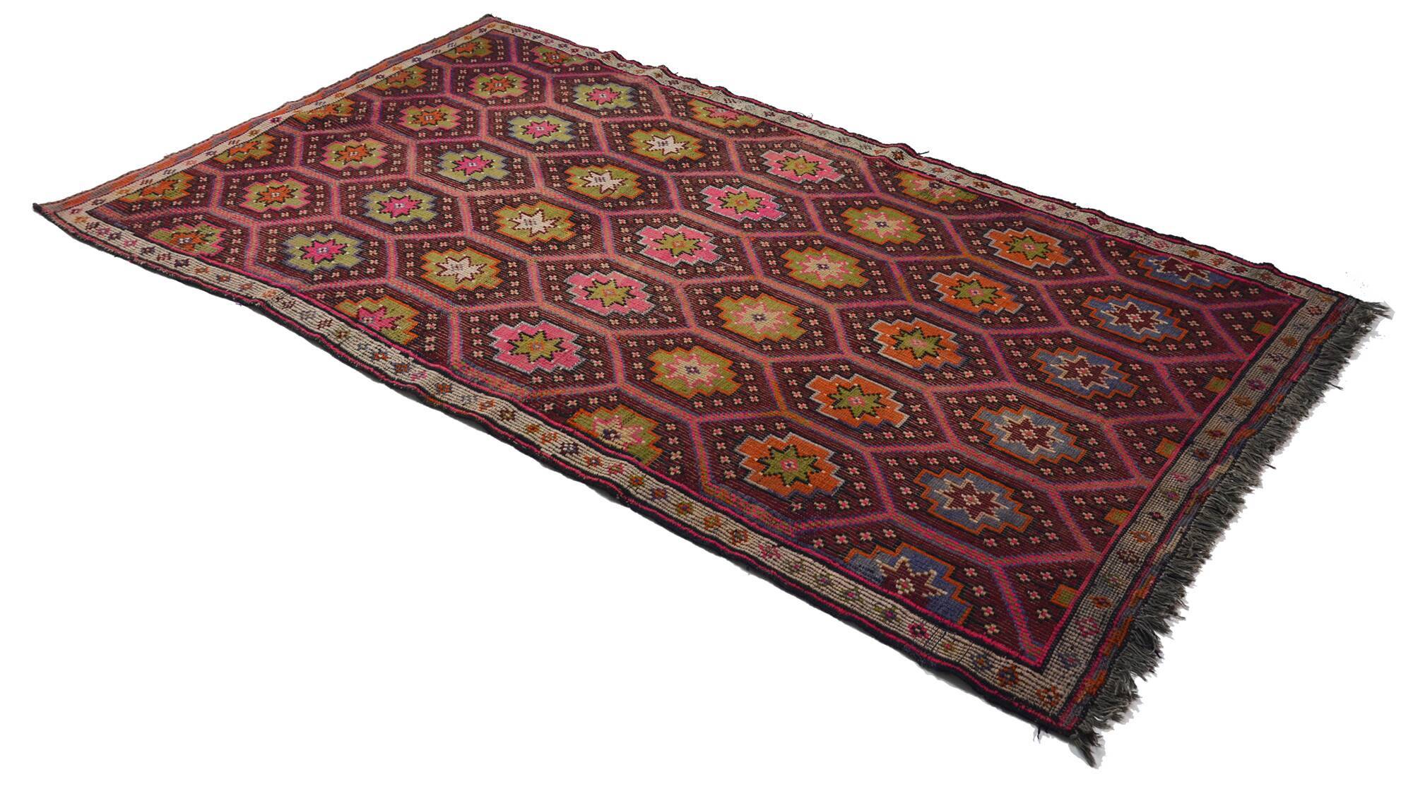 Grand Kilim Turkish Anatolia 167x300 cm Geometric Vintage Handwoven