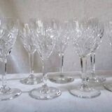 Saint louis chantilly 8 crystal white wine glasses - 15 cm