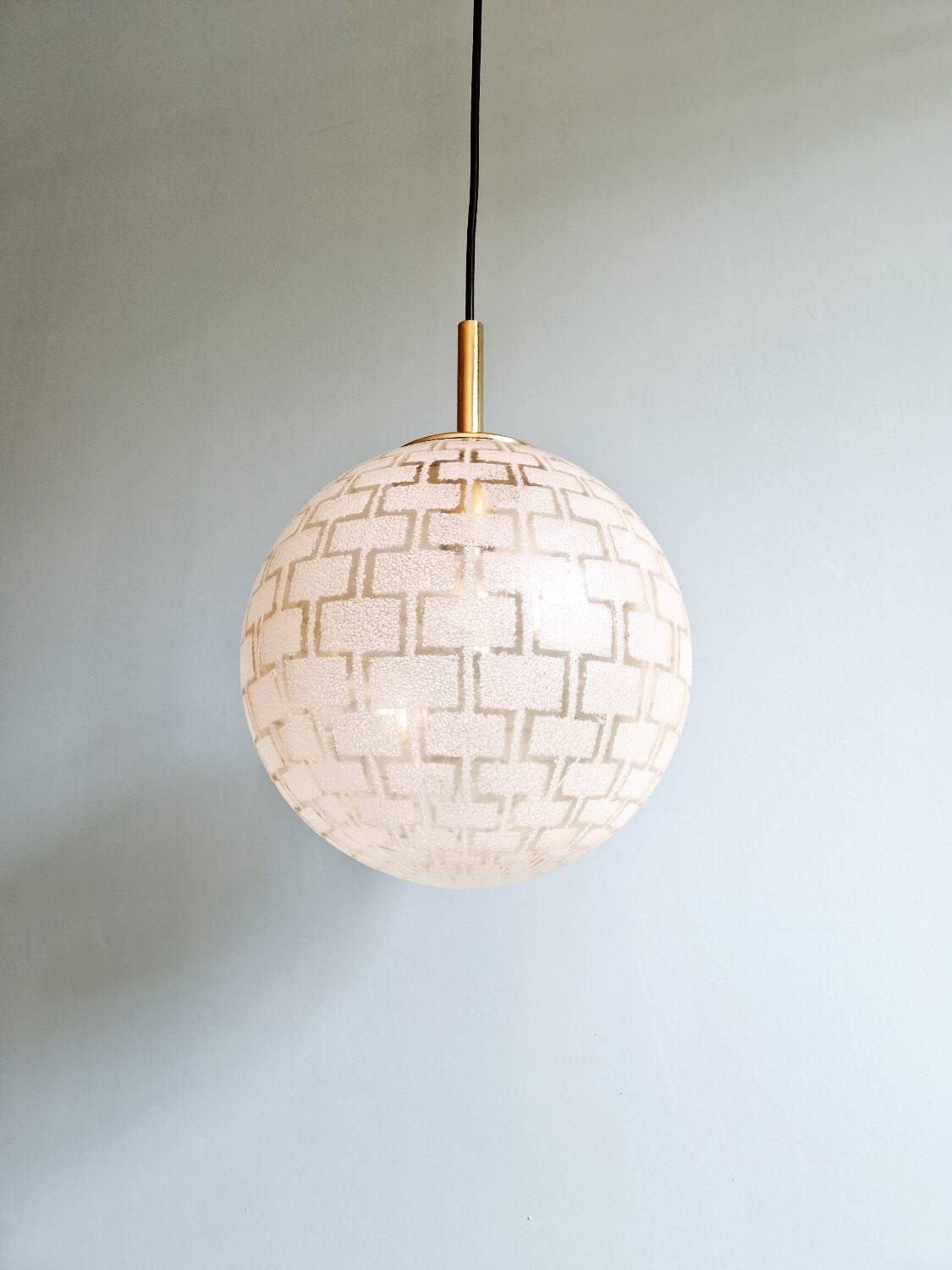 Space Age glass pendant light, 1970s