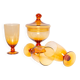 Set of four glasses and a sugar bowl Murano, Europe, 1960s