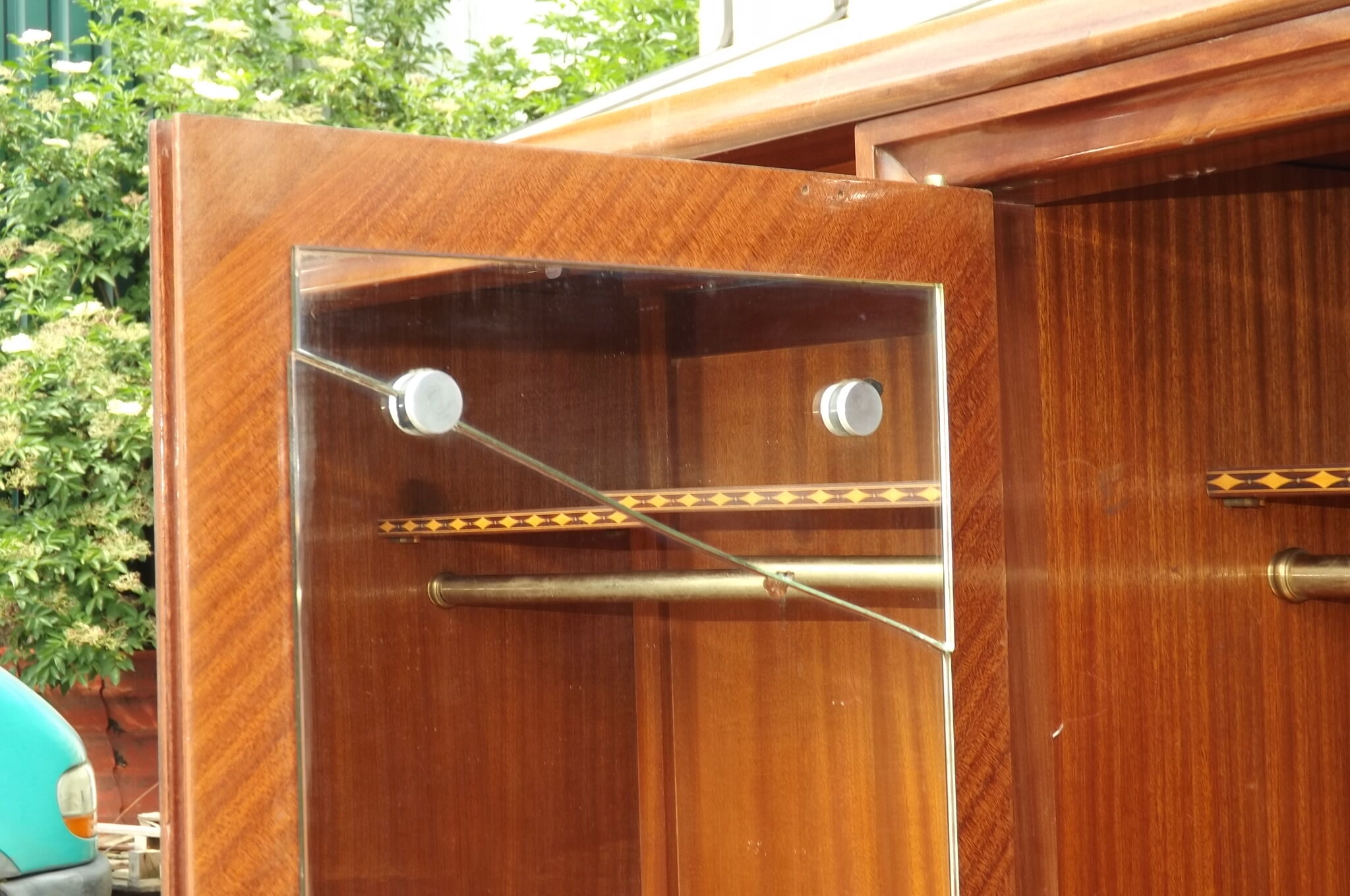 Mahogany wardrobe by Gaston Poisson art deco 1930