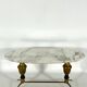Vintage brass and marble coffee table. Italy 1950s