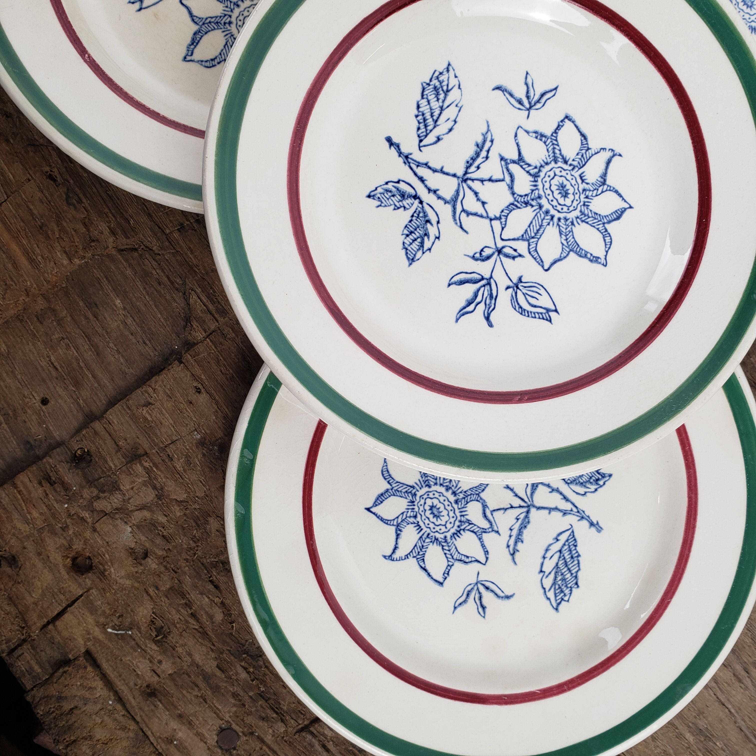 Dessert plates x6 - Gien, Amilly model