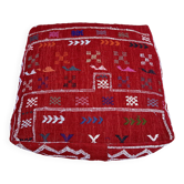 Handmade Berber Kilim pouf, floor cushion