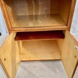 Scandinavian bar cabinet on casters