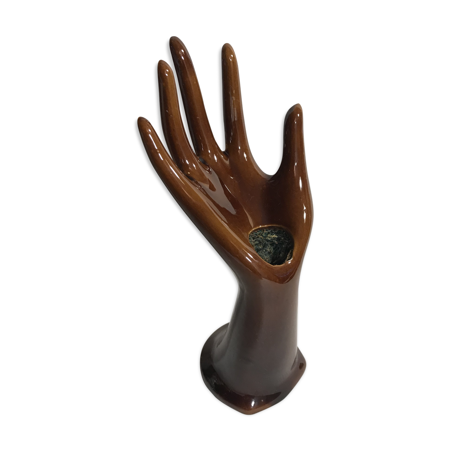 Old hand ceramic brown