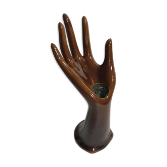 Ancienne main céramique marron