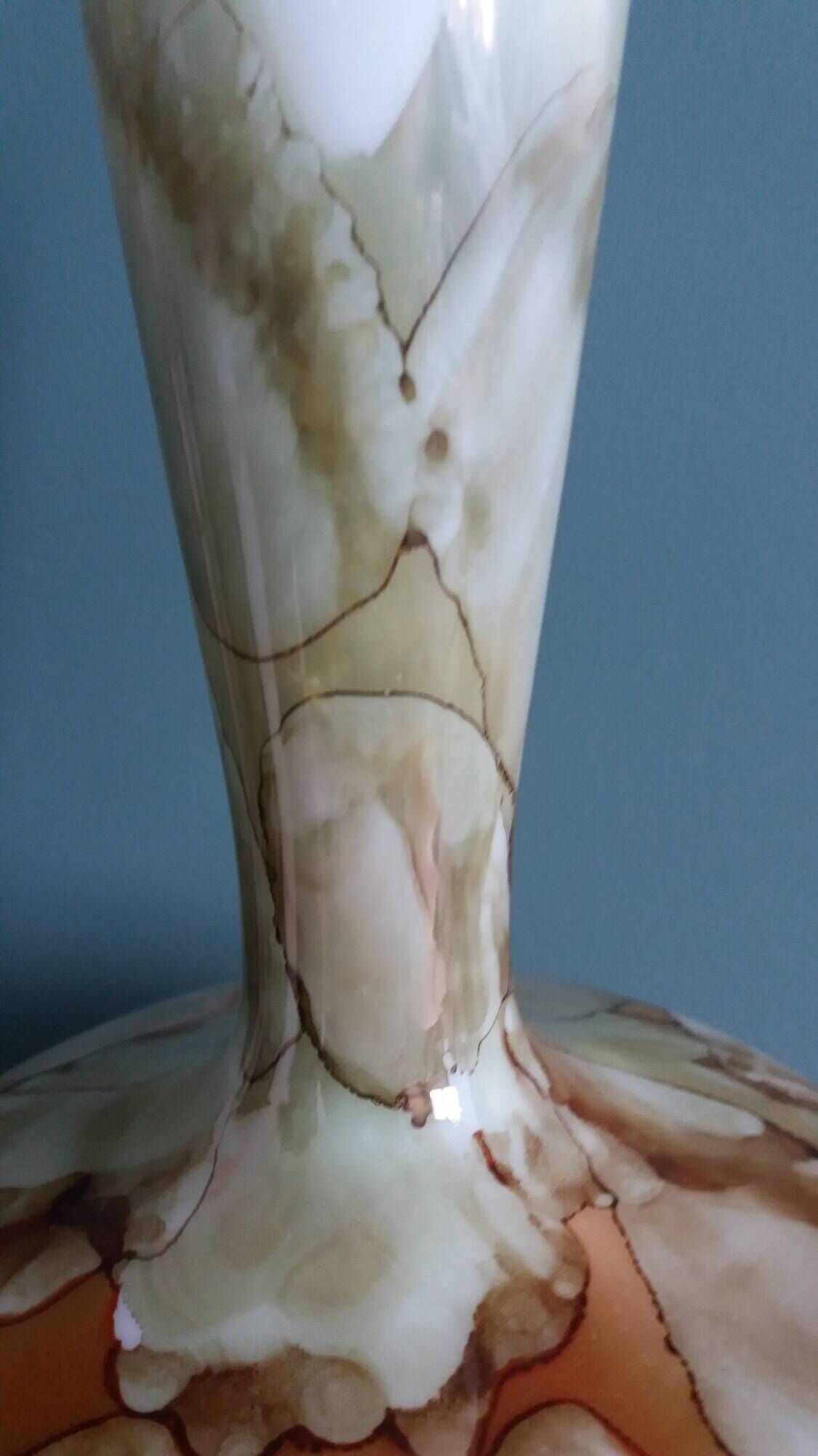 Marbled opaline vase, Stelvia, Empoli, Italy