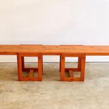 Edvin Helseth pine bench model Trybo, for the Trysil ski resort, Norway, 1964