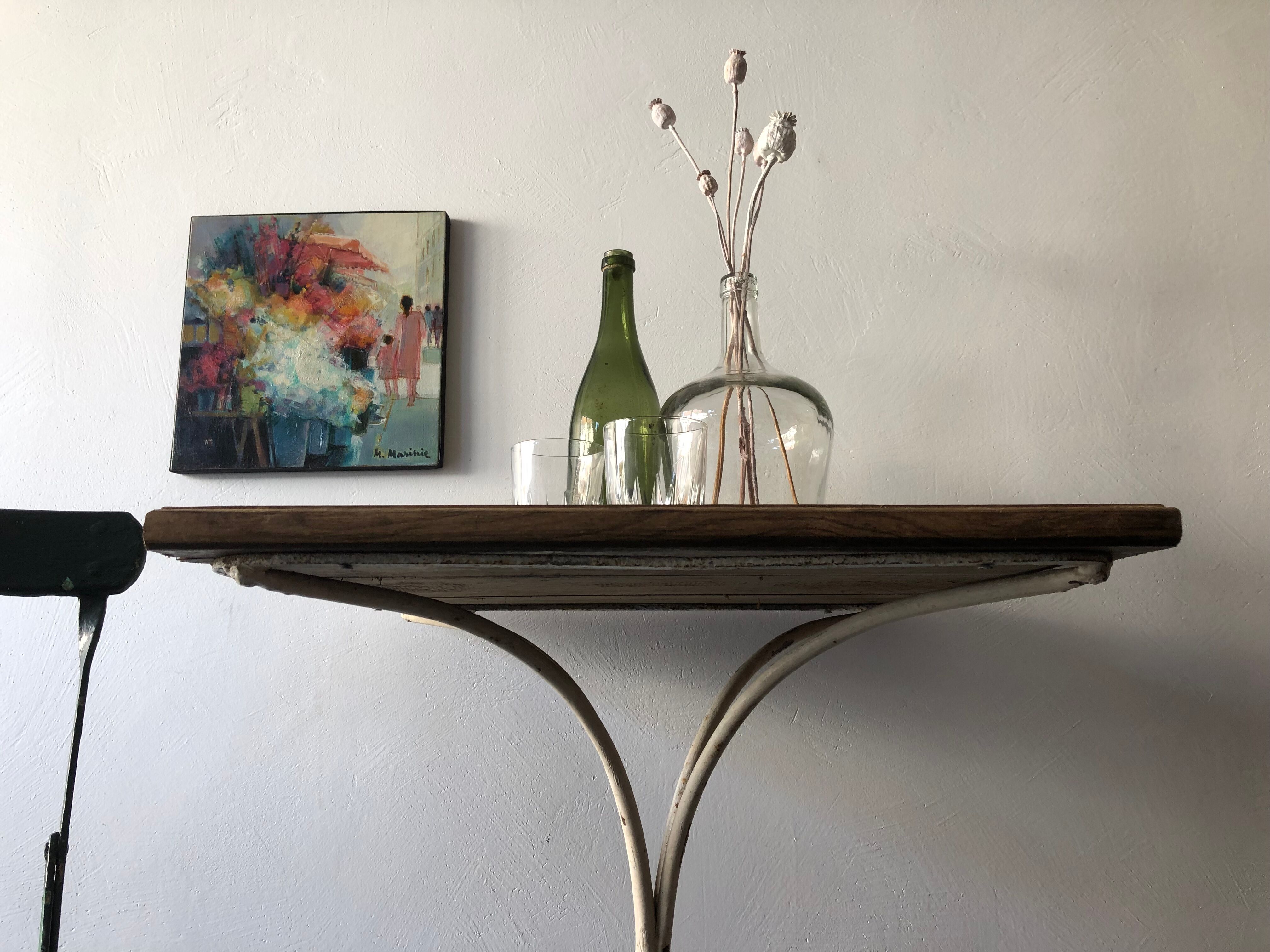 Old bistro table for garden