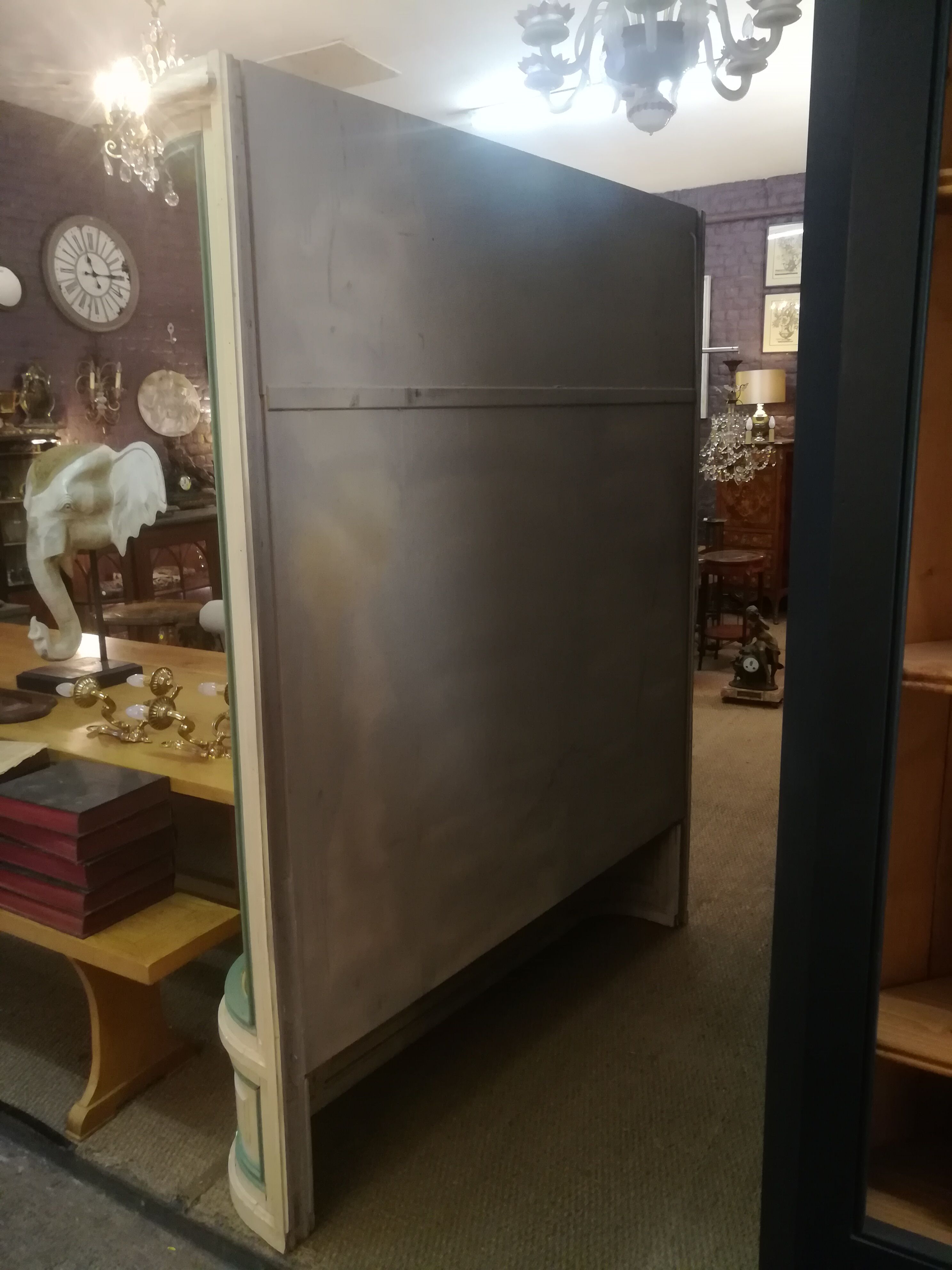 Library curved late nineteenth patina