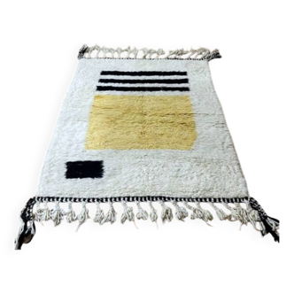 Tapis berbère Beni Ouarain du Maroc - Laine artisanale, 175×115 cm