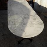 Table bistro double ep art deco 1930 cast marble