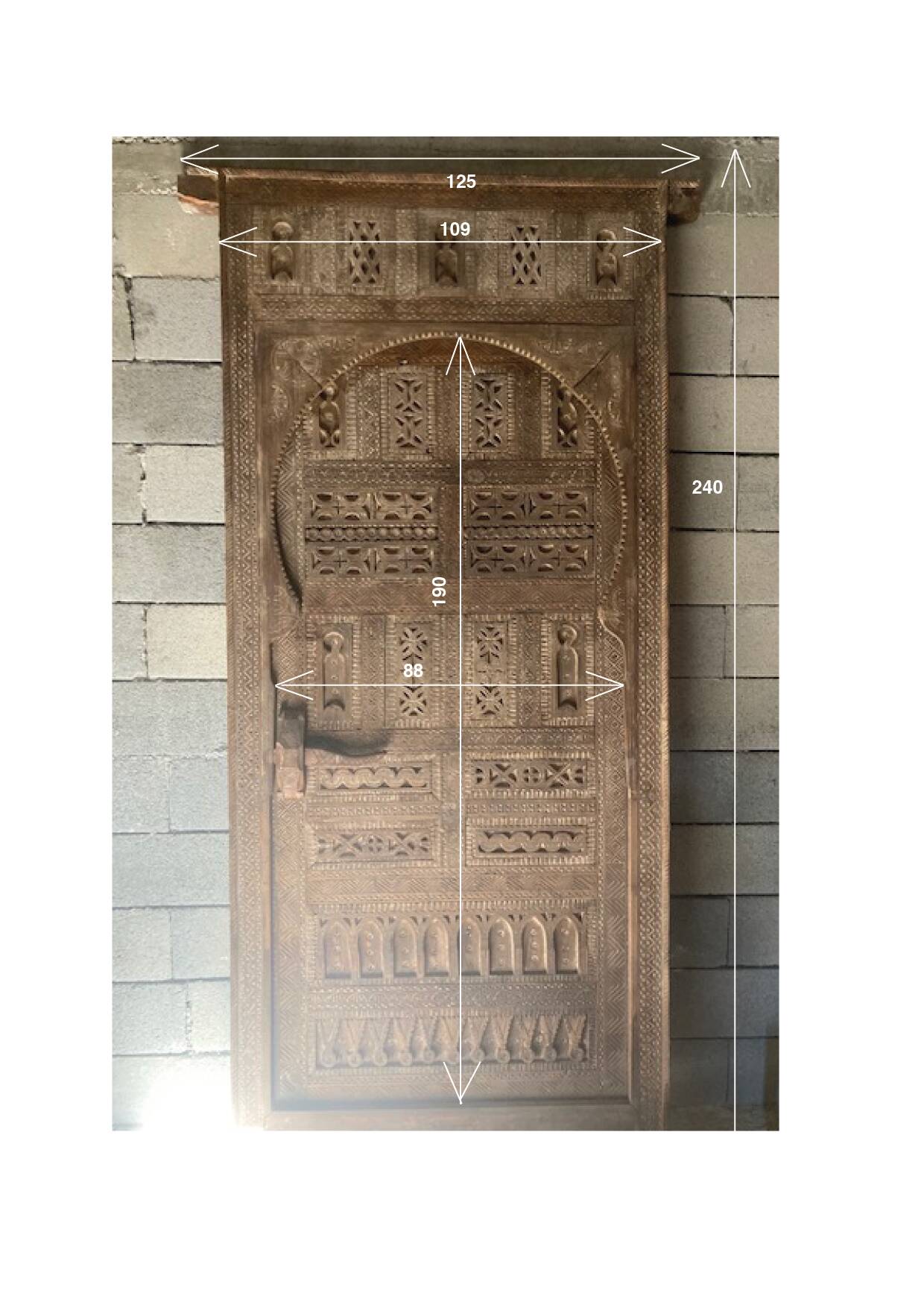 Porte ancienne  marocaine  xix eme  siècle