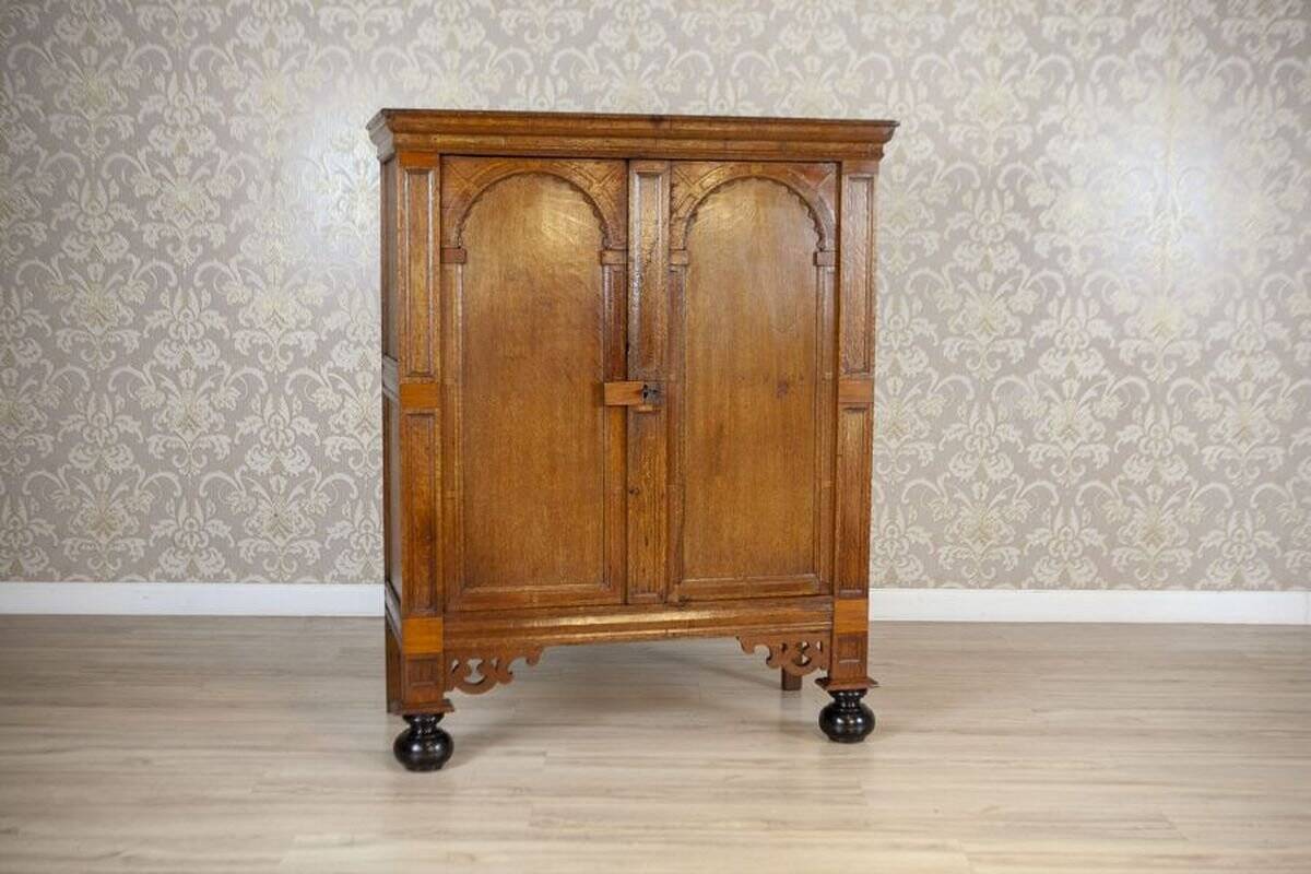 19th Century Dutch Mannerism Oak Cabinet