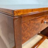 Art Deco Console Table in Thuja Roots, Birch and Silver-Plate, France, 1925