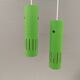 Trombone hanging lamps, refurbished, repainted in beautiful green colours