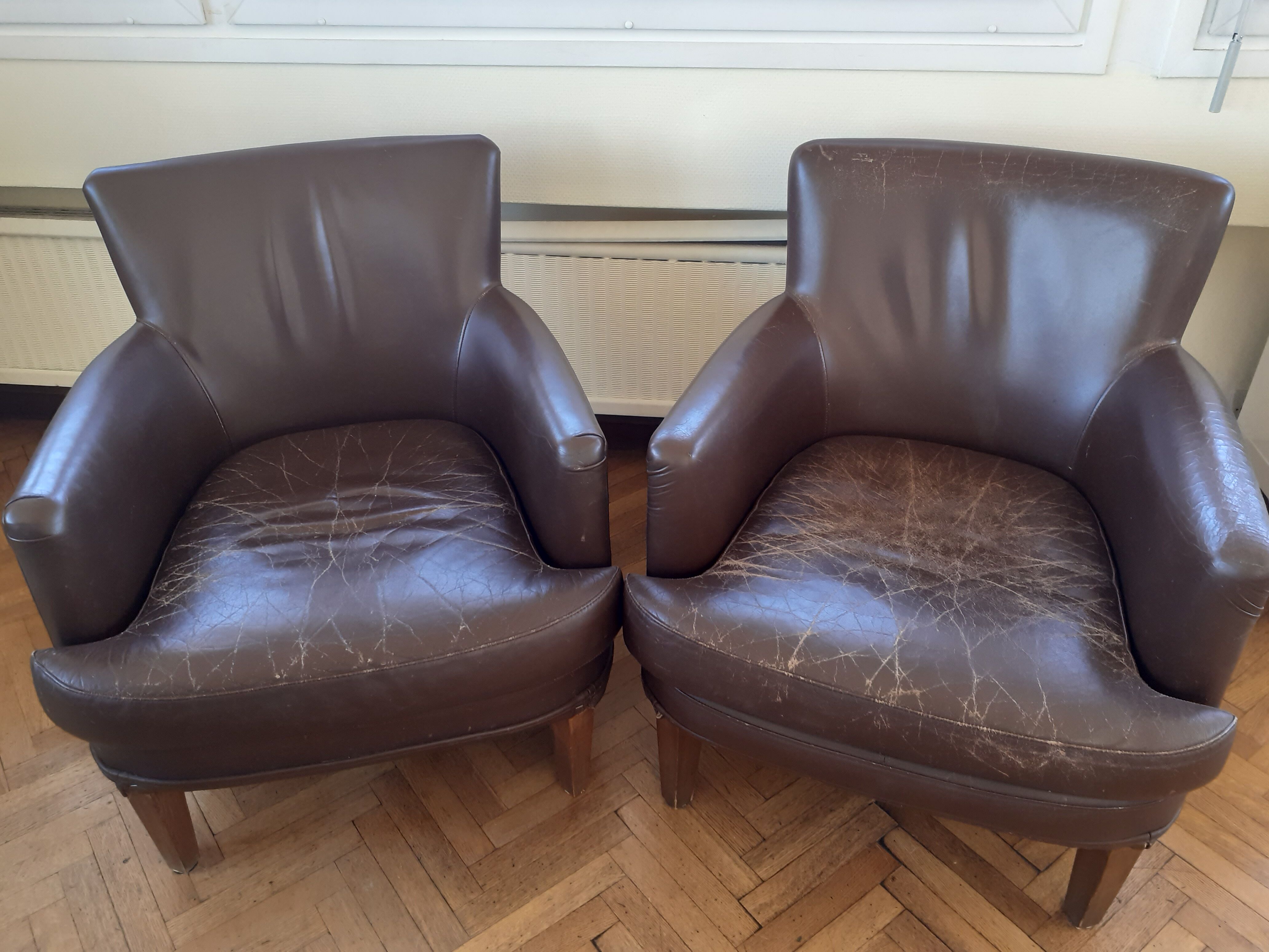Pair of sky armchairs