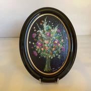 Small painting of a bouquet of flowers by Magda Verschaeve