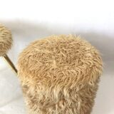 Vintage ottoman and stool set