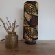 tube lamp wooden base | wax fabric boho-ethnic chic
