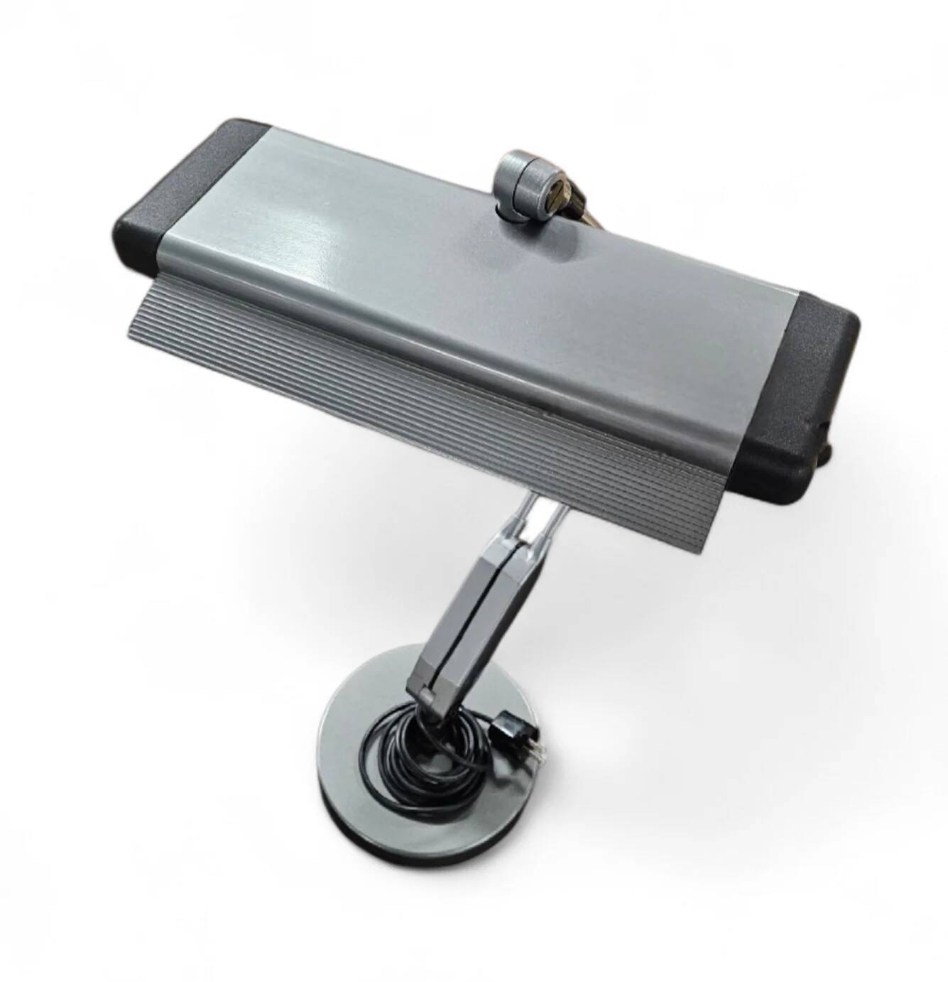 Postmodern, adjustable, weighty / 10 kg / desk lamp / 1980s