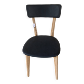 Restored vintage chair in midnight blue vinyl from the 50s