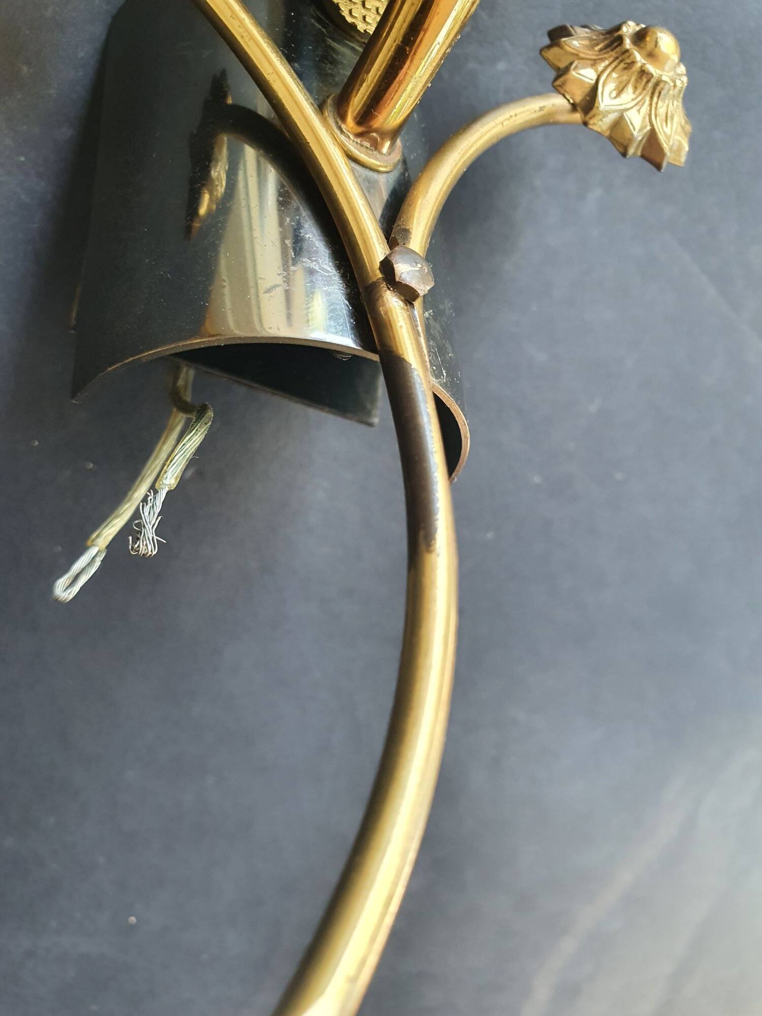 Pair of Art Deco wall sconces from the 1960s.