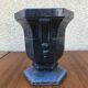 Old pot art deco plants fonte enamel blue