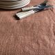 Terracotta tinted hemp harvest tablecloth